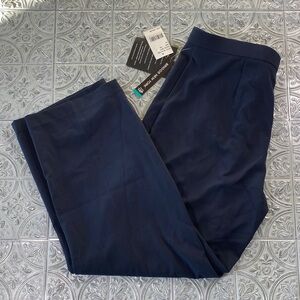 Briggs New York Women's Navy Trousers Slacks Size 16 P Tummy Control NWT